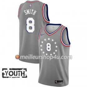 Maillot Basket Enfant Philadelphia 76ers Zhaire Smith 8 2018-19 Nike City Edition Gris Swingman